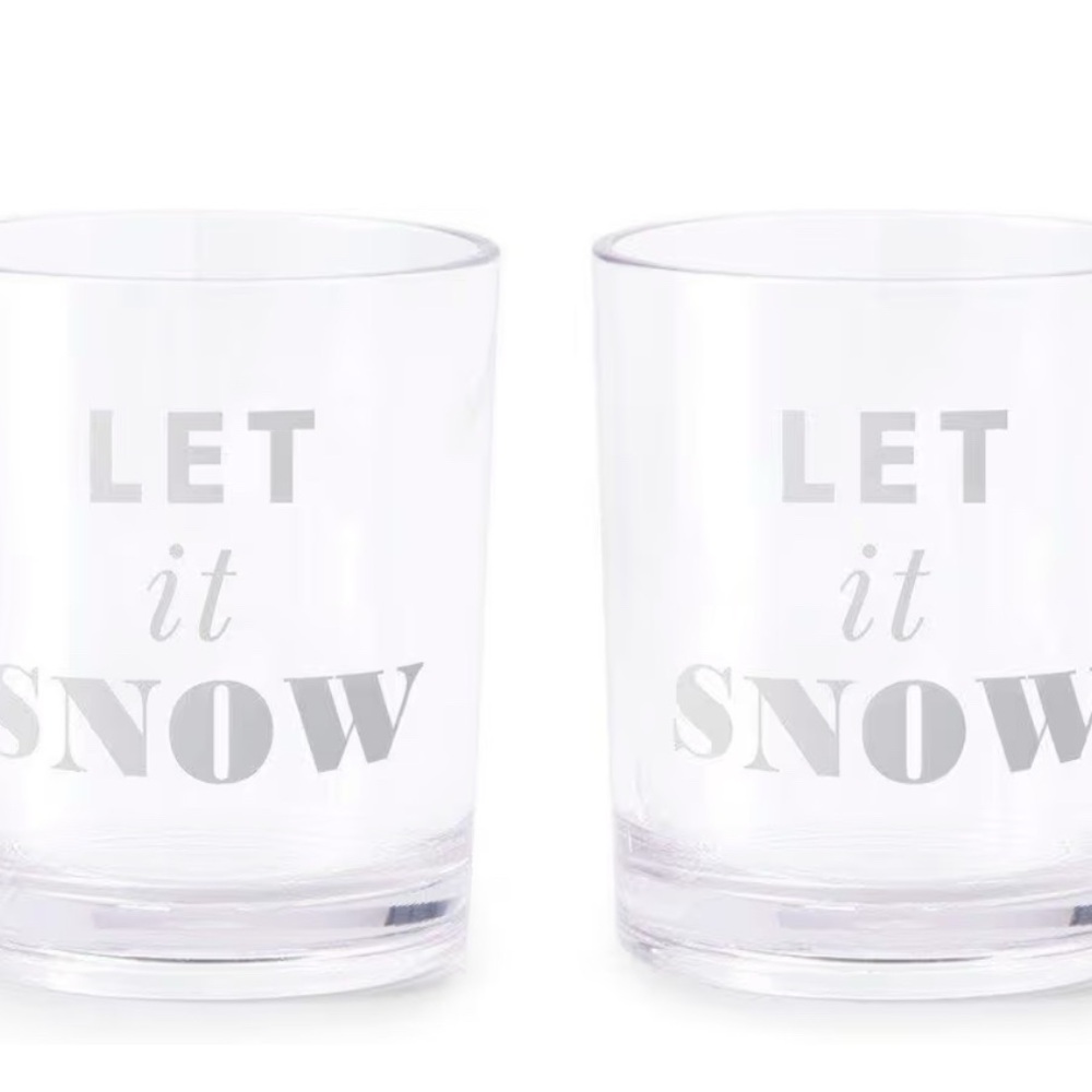 Kate Spade Set of 4 'Let it Snow' Glasses